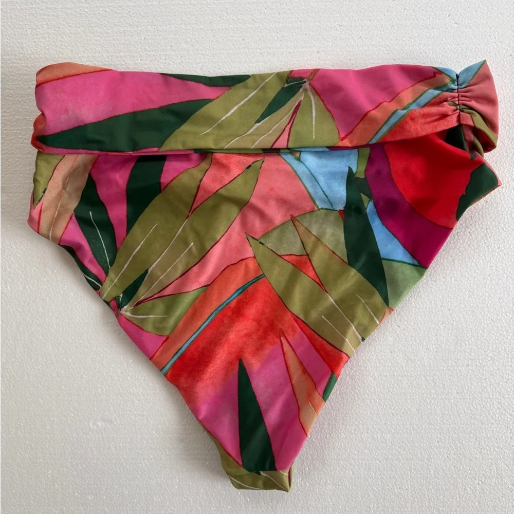 Mara Hoffman Goldie High-Waist Floral Bikini Bottom